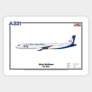 Airbus A321 - Ural Airlines (Art Print) Sticker